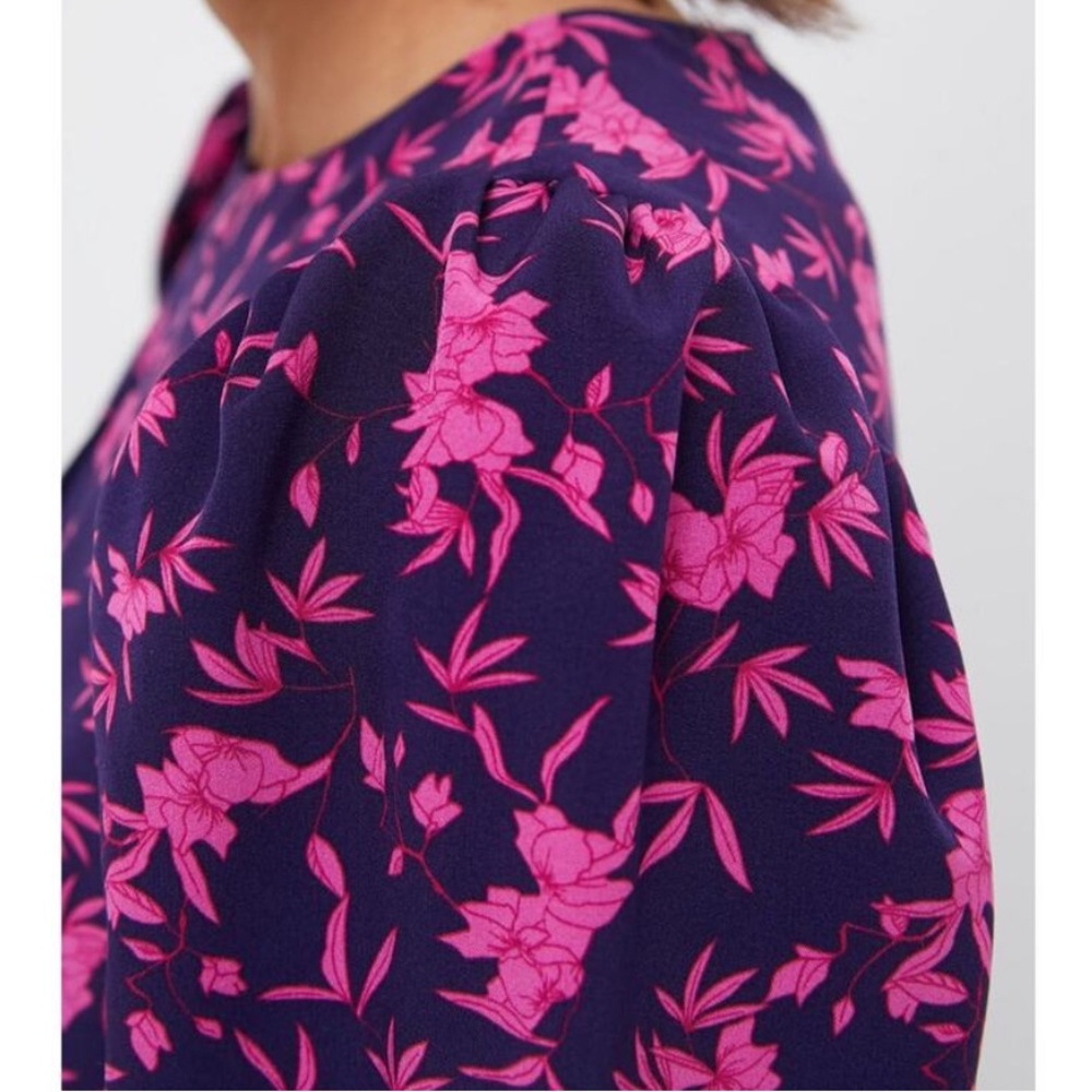 NWT HYACINTH HOUSE Navy & Fuchsia Floral Norma Maxi Dress Size Medium - Picture 5 of 10